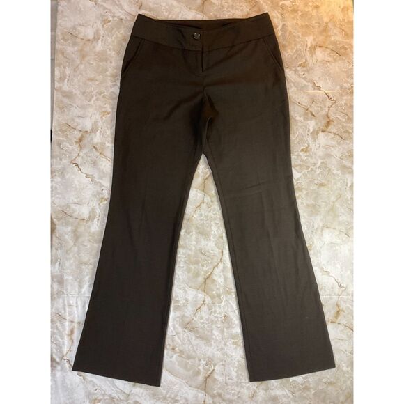 Brown Career Dress Pants Bootcut Trousers Business Casual Women's - Picture 1 of 7